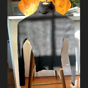 Zara Ribbed Black Turtleneck